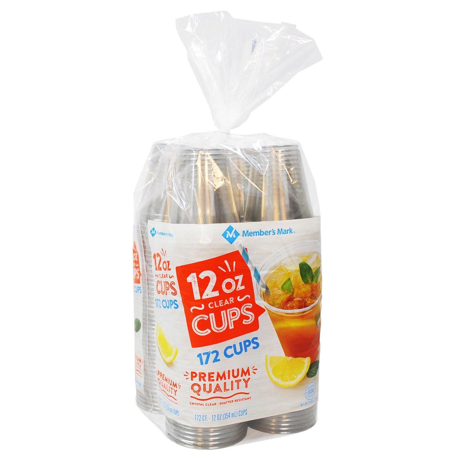 0007874204461_A.jpg Member's Mark Clear Plastic Cups (12 oz., 172 ct.) - 图片 1