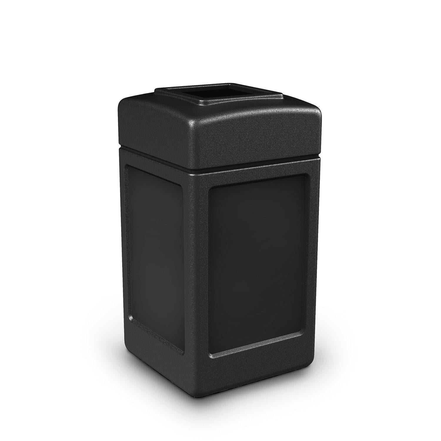 0065341000082_A.jpg Commercial Zone Square Waste Container, Open Top Lid, 42 gal (Choose Your Color) - Image 1
