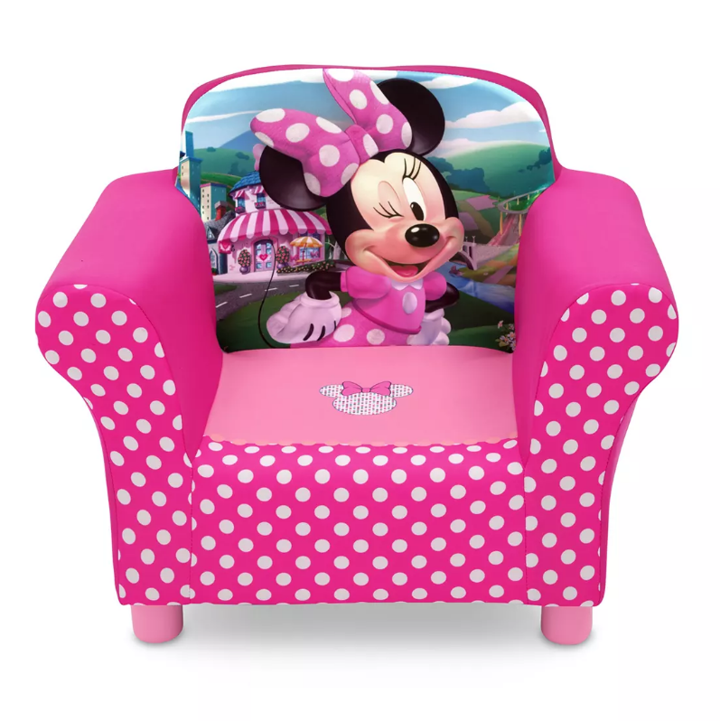 1.1_f6ee8d9d-bd20-4b27-8fdb-9f0545d692aa.png Delta Children Disney Minnie Mouse Upholstered Toddler Chair - Image 1