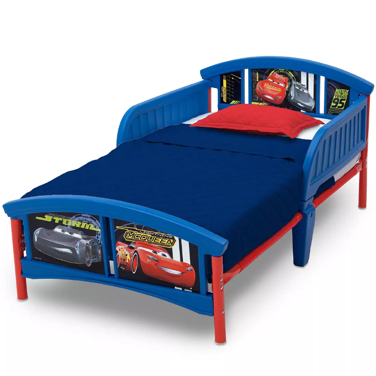 11.1_687c5a13-76af-4f44-b97d-412793062ffe.png Delta Children Disney/Pixar Cars Plastic Toddler Bed - Image 1