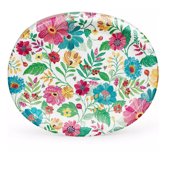 Member's Mark Pretty Petals Oval Paper Plates, 10" x 12" (50 ct.)