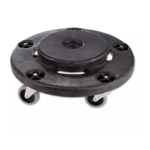Rubbermaid Commercial Brute Round Twist On/Off Trash Can Dolly, 250 lb. capacity (Black)