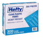 Hefty Clear Heavy Weight Plastic Forks (300 ct.)