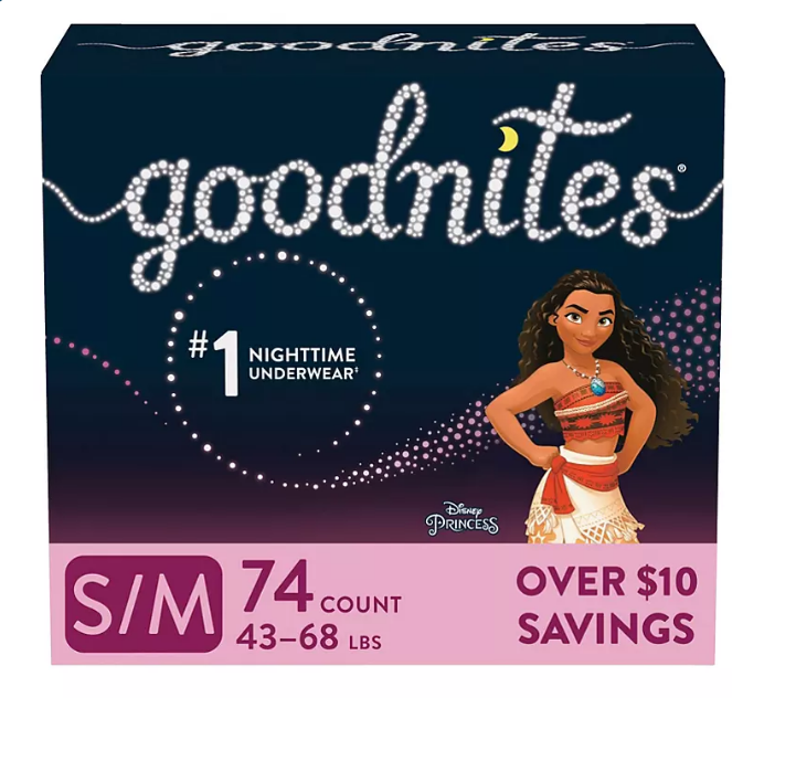 27.1_fc14ac82-139e-4a48-bcaf-c469d4a19da7.png Goodnites Bedtime Underwear for Girls (Choose Your Size) - 图片 1