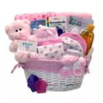Simply Baby Necessities Gift Basket in Pink