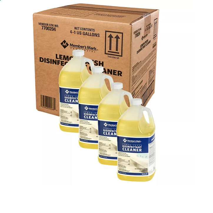 37.1_9cd535ae-f5dd-4c28-b36b-531533e98157.png Member's Mark Commercial Lemon Fresh Disinfectant Cleaner, 1 gal. (4 pk.) - 图片 1