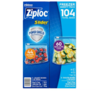 Ziploc? Brand Slider Freezer Gallon and Quart Bags with Power Shield Technology (104 ct.)