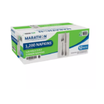 Marathon 2-Ply Dinner Napkin, 17" x 15", White (1200/pk., 12 pk.)