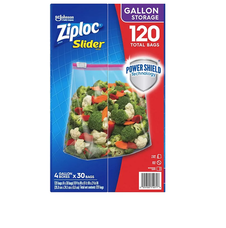 39.1_e7eafdb7-cc4f-4a99-953c-8de3dc14e6b2.png Ziploc Storage Slider Gallon Bags (120 ct.) - 图片 1