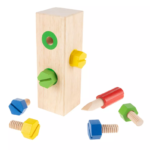 Toy Time Wooden Screw Block Toy