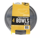 Member's Mark 5-qt. Plastic Disposable Bowl & Lid Set (4 pk.)