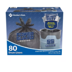 Member's Mark Simple Tie Heavy Duty Black Trash Bags (55 gal. 80 ct.)