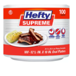 Hefty Supreme Foam Oval Platters, 12.5" x 10" (100 ct.)